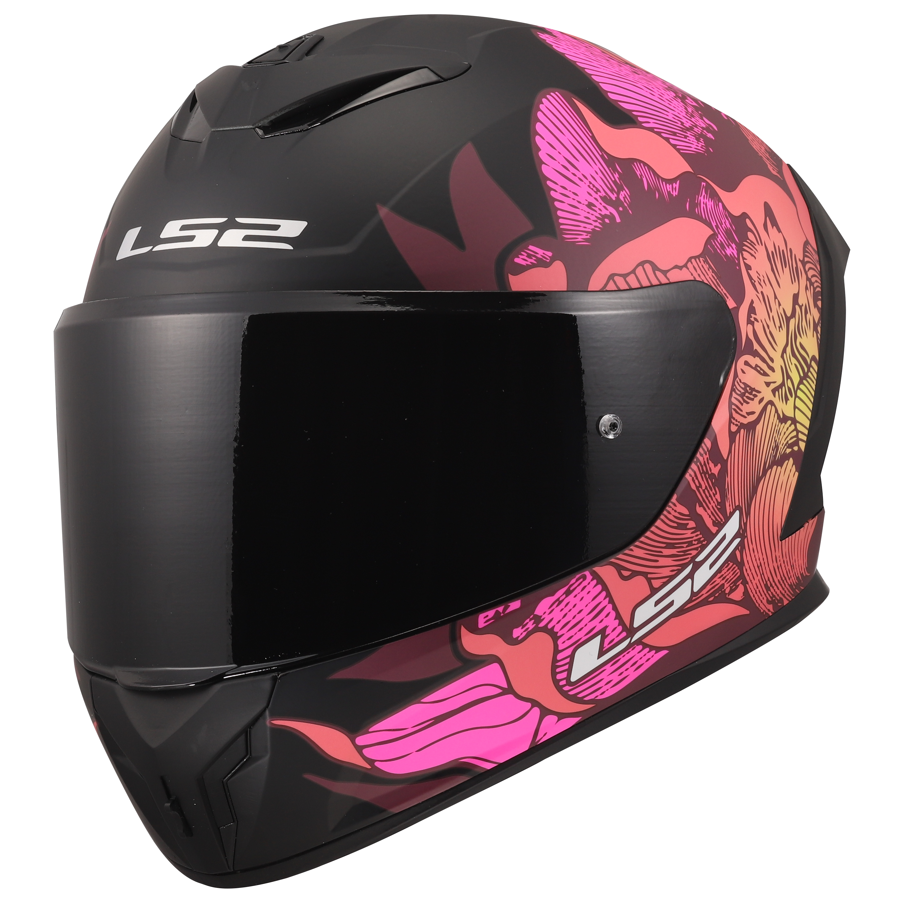 LS2 FF820 RAPID III POPPIES II BLACK PINK 168200411 (2)